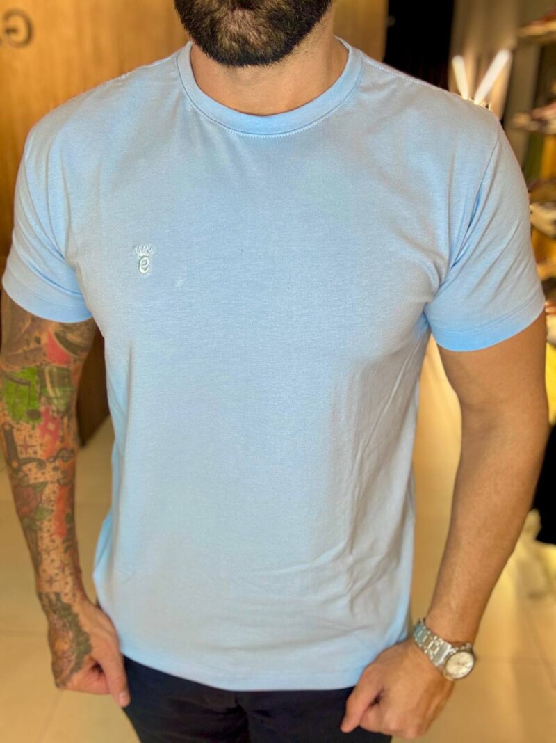 Garbin Group Store - Camiseta Basic G.Careca PerC/Elast.Garbin AzulBebê