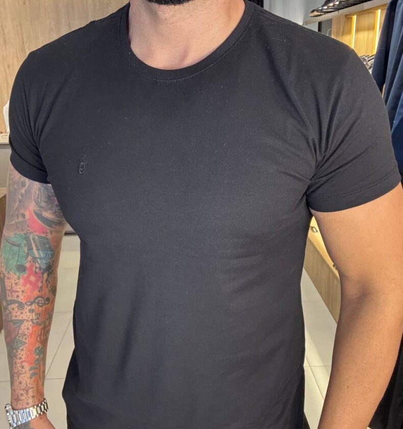Garbin Group Store - Camiseta Basic G.Careca Peru C/Elast. Garbin Preta