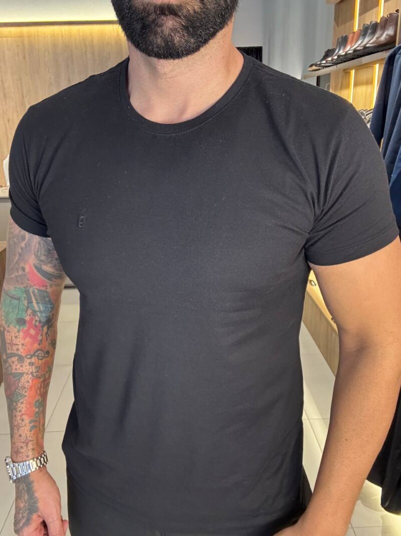 Garbin Group Store - Camiseta Basic G.Careca Peru C/Elast. Garbin Preta