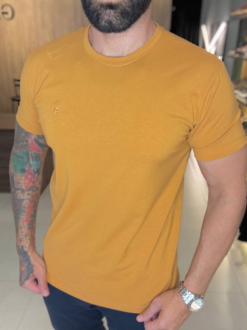 Garbin Group Store - Camiseta Basica G.Careca Com Elast. Garbin Caramel