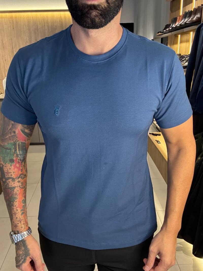 Garbin Group Store - Camiseta Basica G.Careca Com Elast. Garbin Marinho