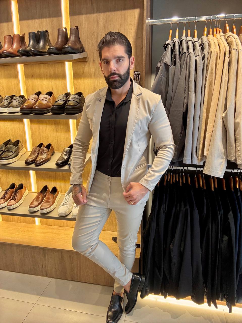 Garbin Group Store - Blazer Aceti.C/Forro Elast. Per Pochi - Areia