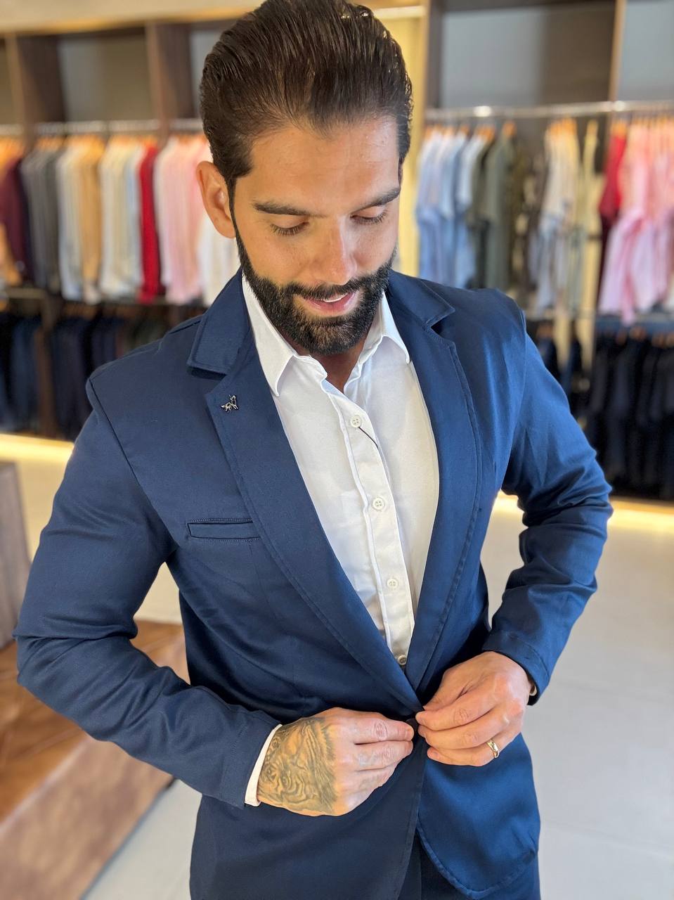 Garbin Group Store - Blazer Aceti.C/Forro Elast. Per Pochi - AzulBic