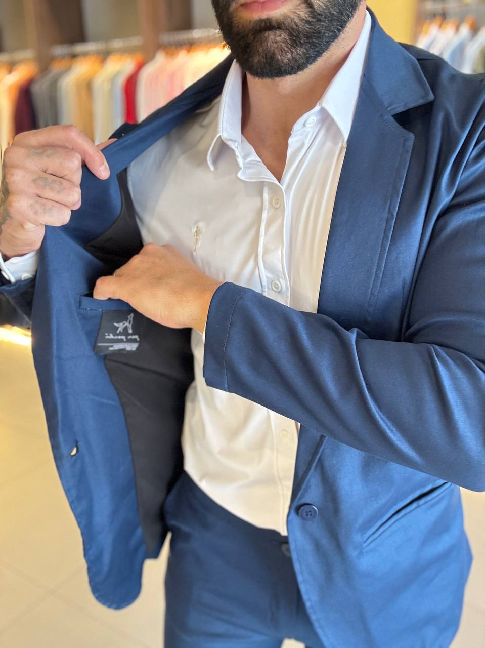 Garbin Group Store - Blazer Aceti.C/Forro Elast. Per Pochi - AzulBic