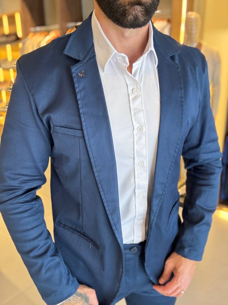 Garbin Group Store - Blazer Aceti.C/Forro Elast. Per Pochi - AzulBic