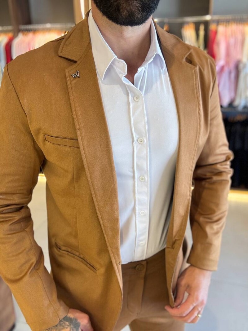 Garbin Group Store - Blazer Aceti.C/Forro Elast. Per Pochi - Caqui