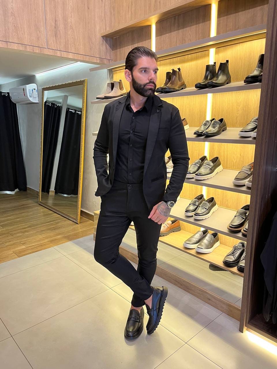 Garbin Group Store - Blazer Acetinado Per Pochi - Preto